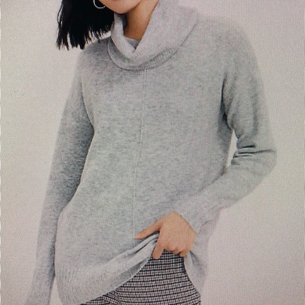 Loft - Cowl Neck Tunic Sweater - Medium - Pebble Grey Heather - New w/Tags